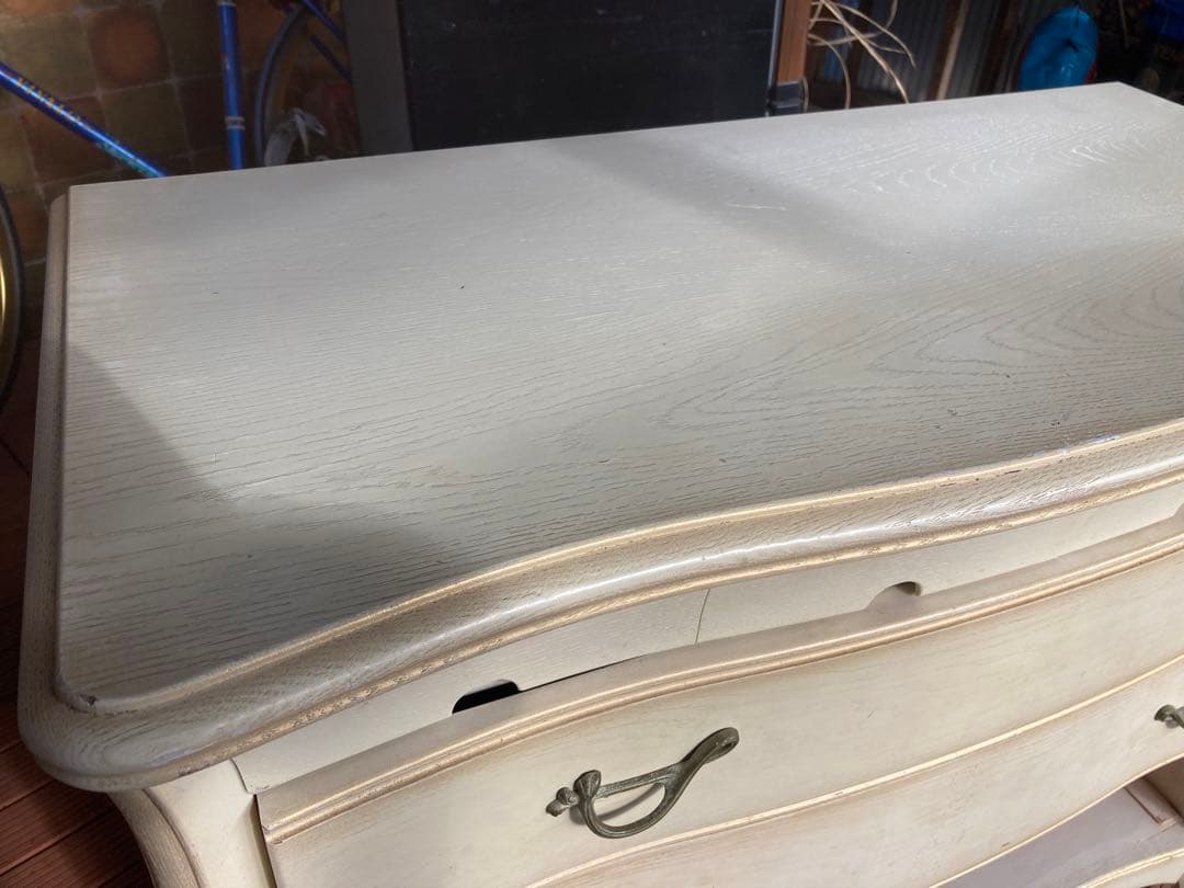 あ*え様 松永工房　カンティーヌ　チェスト　白家具　猫足　IDC取扱　キズ有り