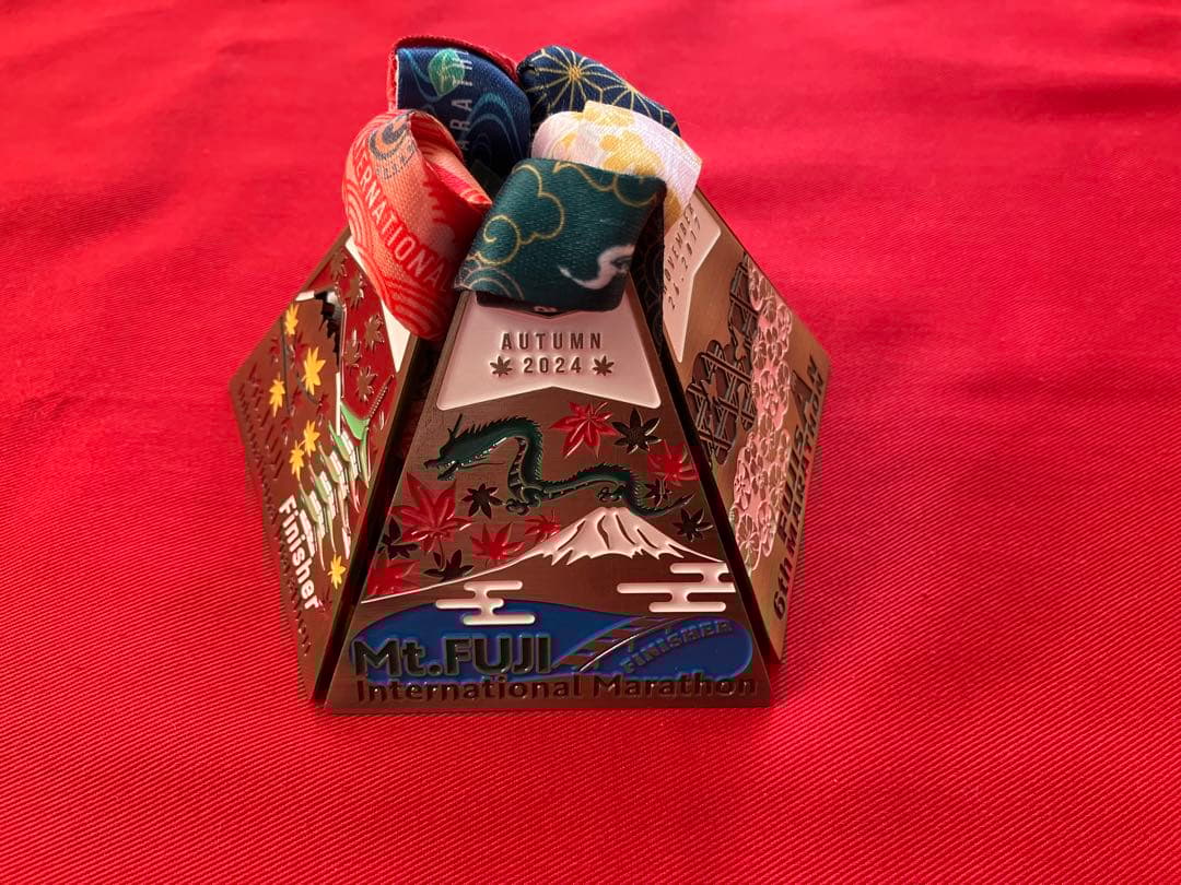 富士山マラソン 完走メダルセット、フィニッシャーメダル５個セット(立つタイプ)