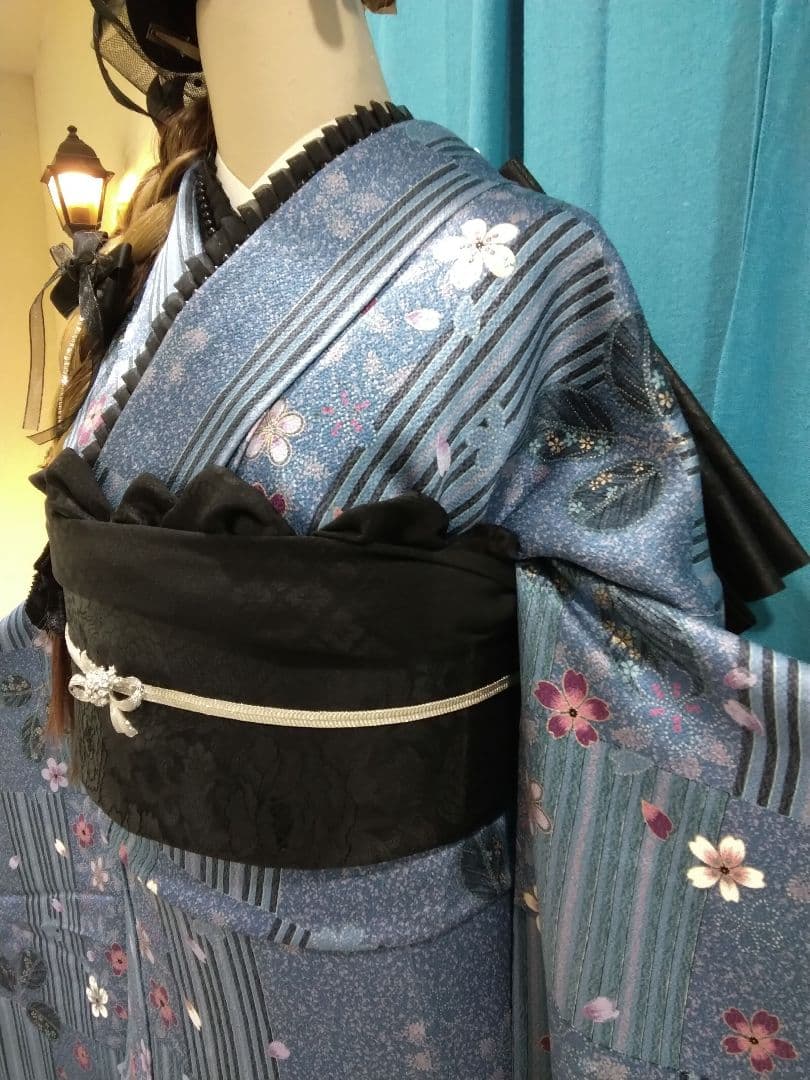 振袖フルセット、正絹鈴乃屋振袖、重ね衿、帯揚げ帯締め、西陣袋帯、襦袢、ガード加工