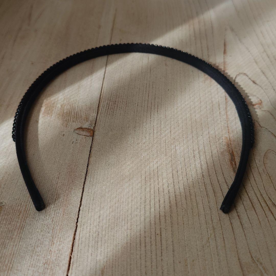 新品COMPLEX BIZ クリスタルメッシュヘアバンド カチューシャ ブラック