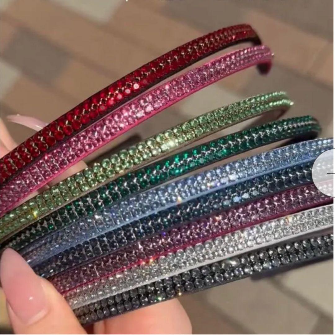 新品COMPLEX BIZ クリスタルメッシュヘアバンド カチューシャ ブラック