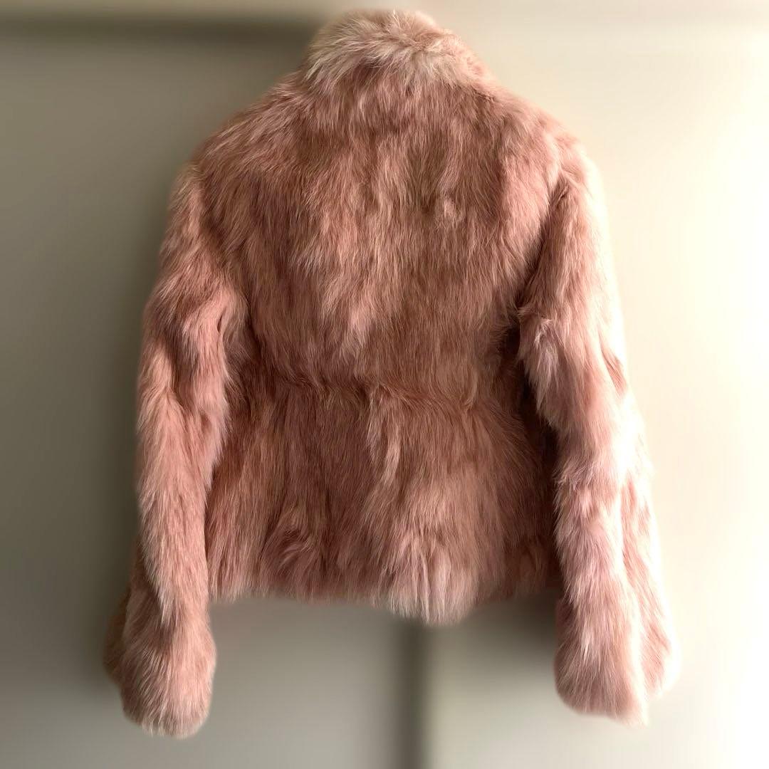 【レア】 Y2K ピンク ファーショートジャケット　本革　フェアリー　グランジ