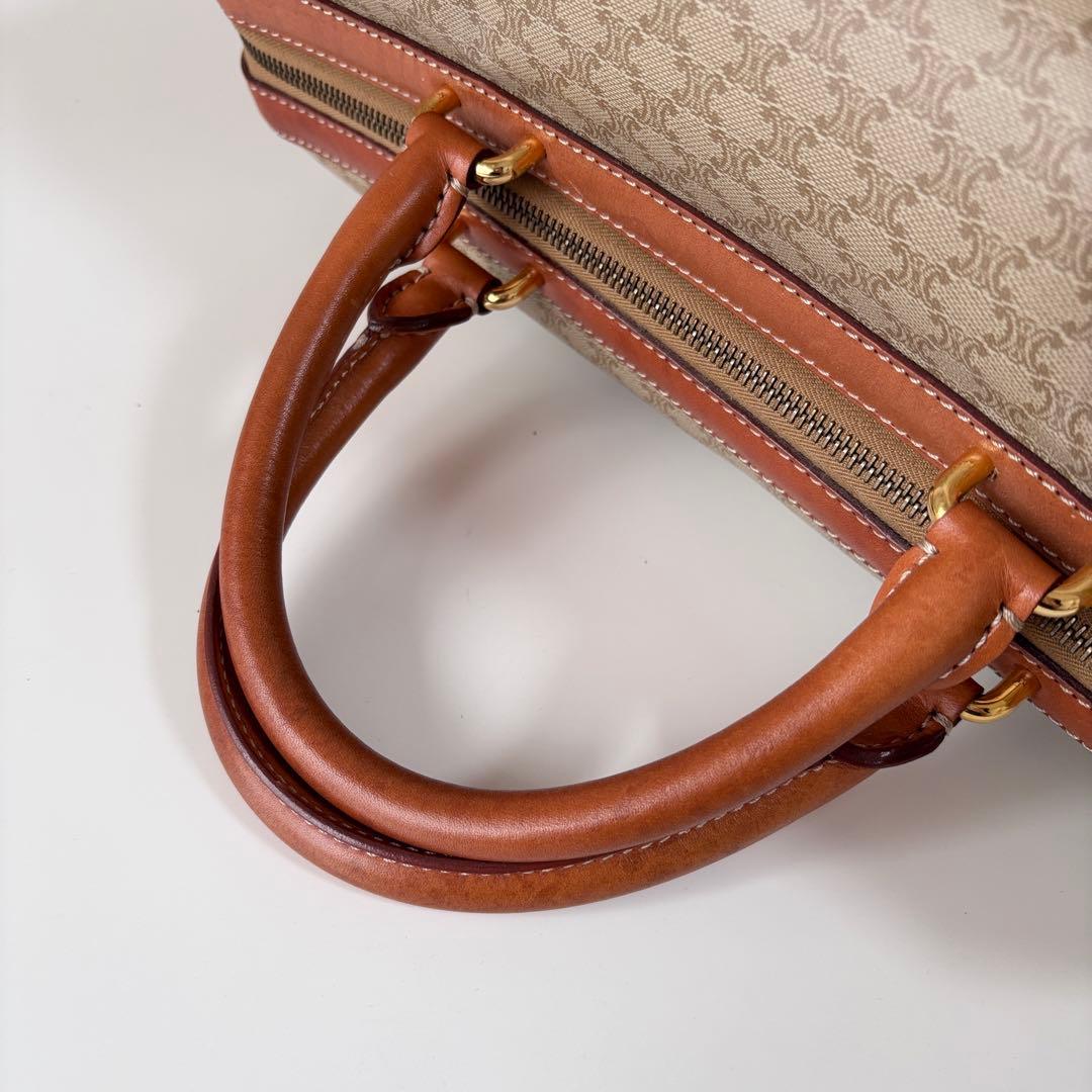 CELINE セリーヌ ボストンバッグ マカダム ブラウン ベージュ 美品