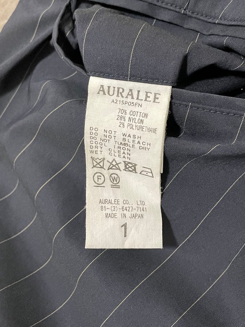 【希少】AURALEE 21SS フィックス ナイロン ストライプ スラックス1