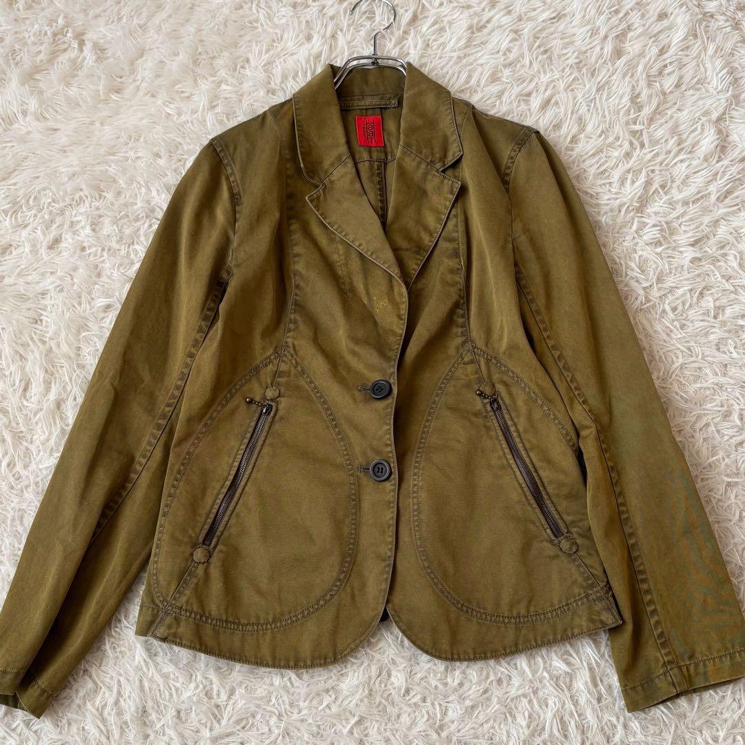 美品✨ Haat イッセイミヤケ テーラードジャケット コットン 2 カーキ