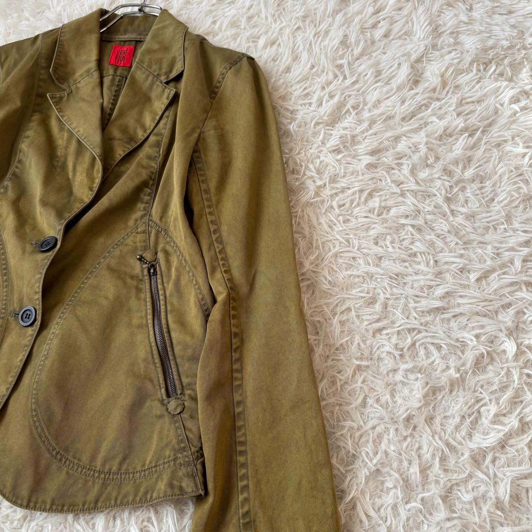 美品✨ Haat イッセイミヤケ テーラードジャケット コットン 2 カーキ