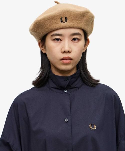 FRED PERRY ベレー帽　ダークキャラメル　正規品　新品　タグ付き