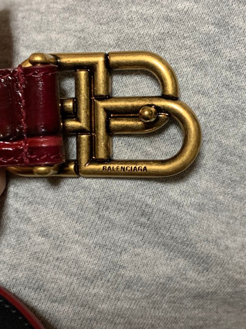 【希少】BALENCIAGA バレンシアガ　BBロゴ　ベルト　箱袋付