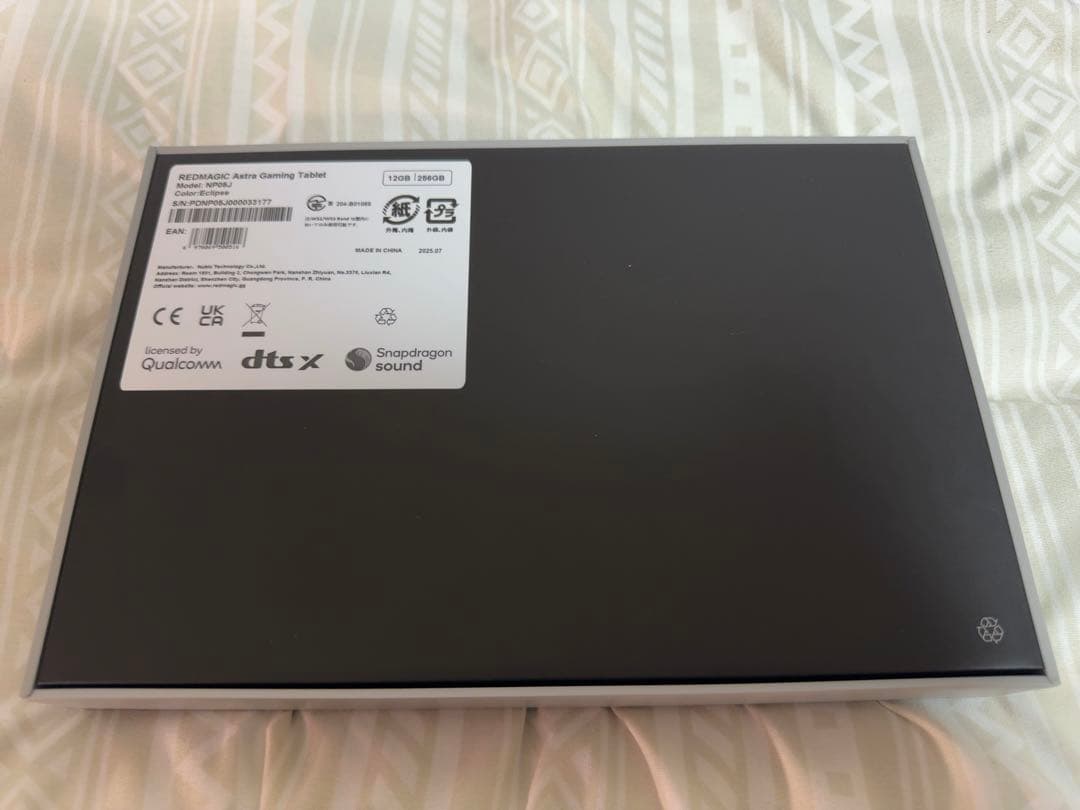 REDMAGIC Astra ゲーミングタブレット 256GB ブラック