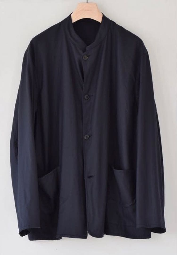 COMOLI 21AW ウールフラノスタンドカラージャケット