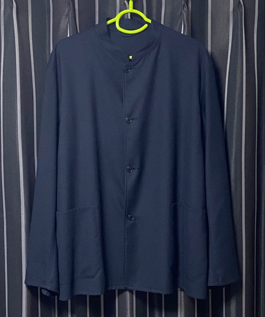 COMOLI 21AW ウールフラノスタンドカラージャケット