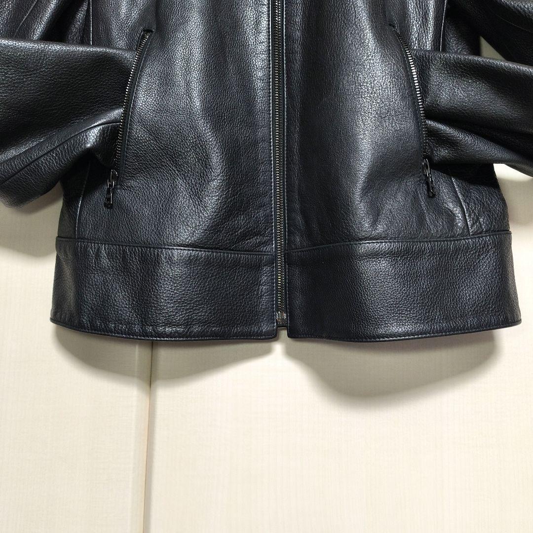 極美品　Theory セオリー ブルゾン シングルライダースジャケット 牛革　黒