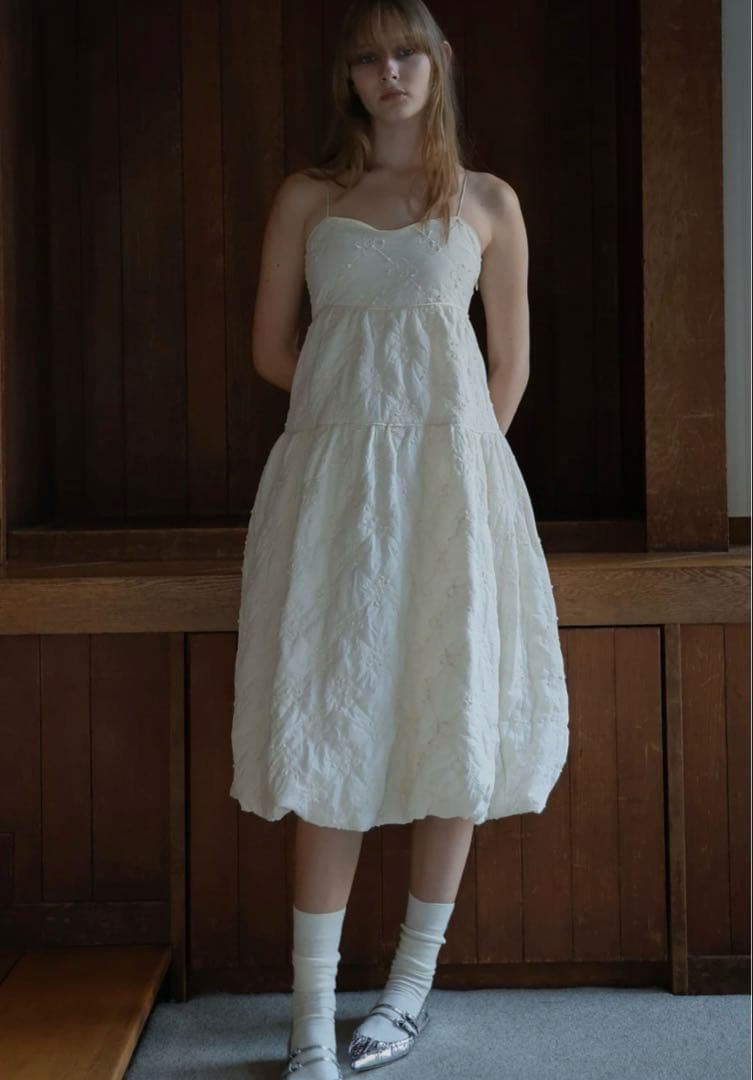 the toeホワイト　Rhea Jacquard Onepiece