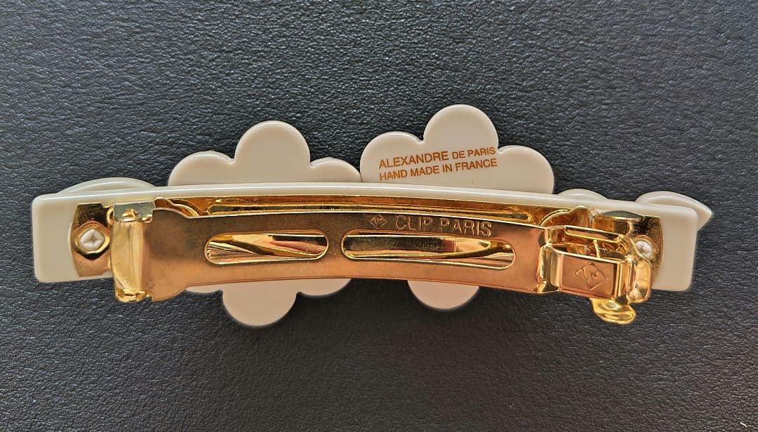 新品未使用　激レア　アレクサンドルドゥパリ 花形　パール　クリスタル　バレッタ