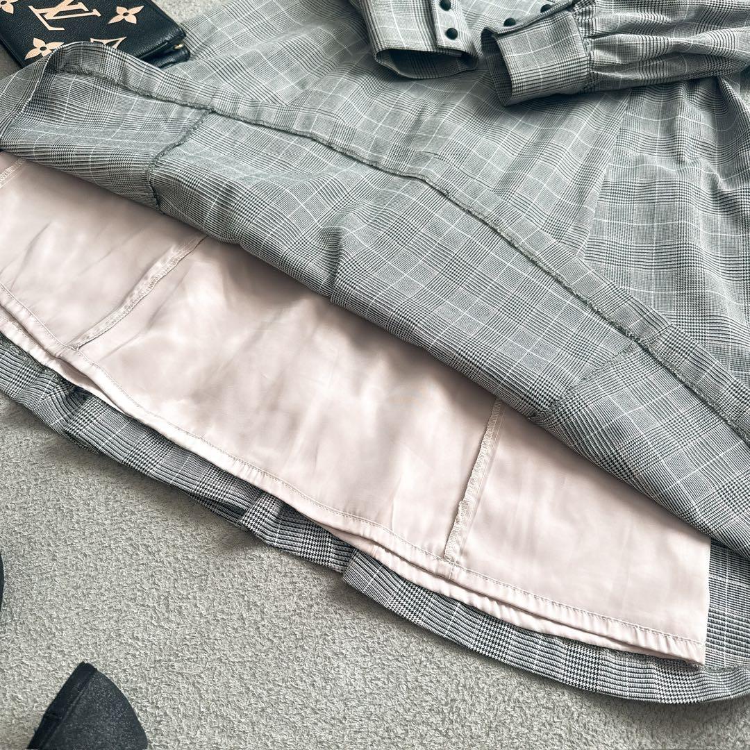 over E オーバーイー グレンチェックワンピース 96サイズ　グラマー