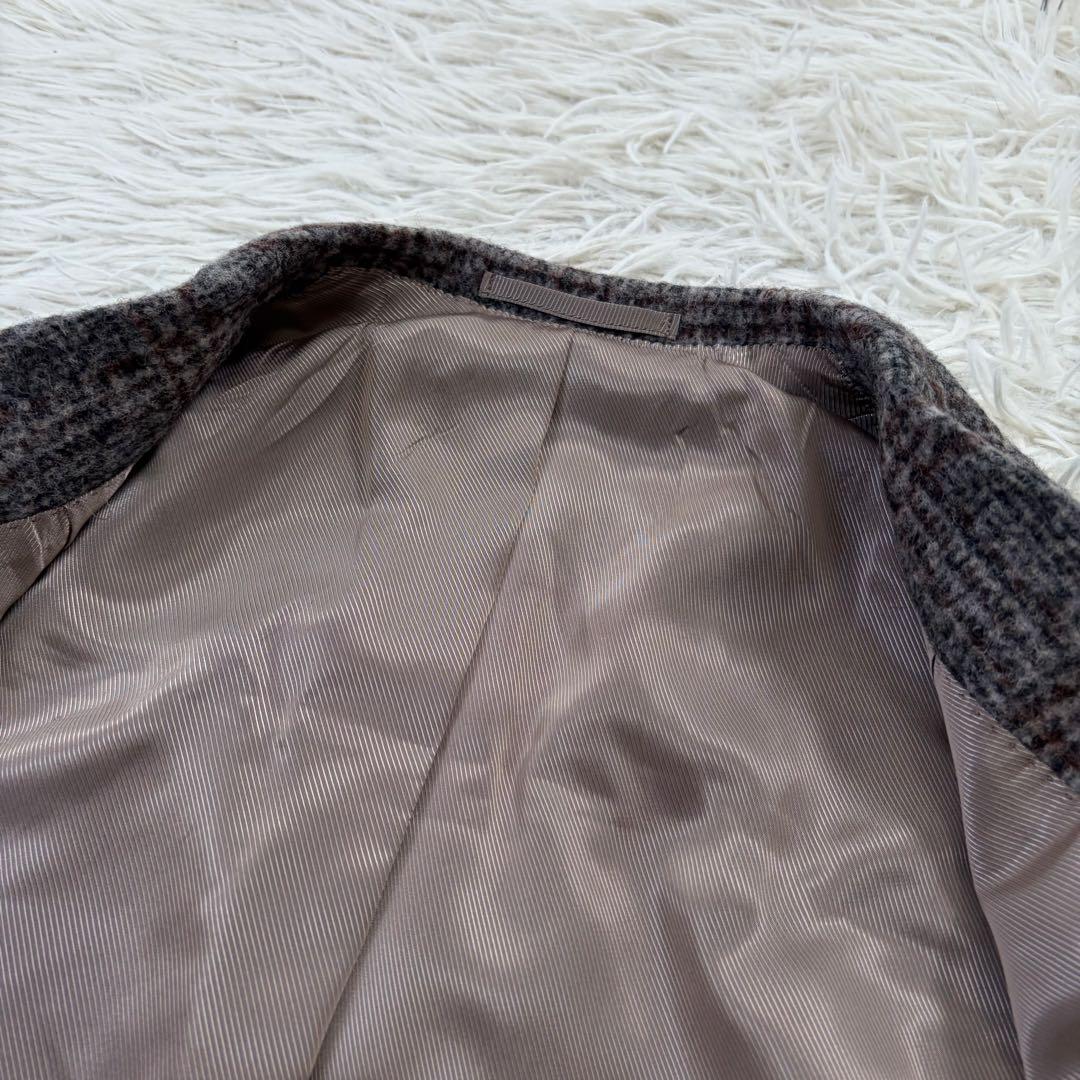 未使用級✨Brilla テーラードジャケット フェルラ生地 チェック アルパカ