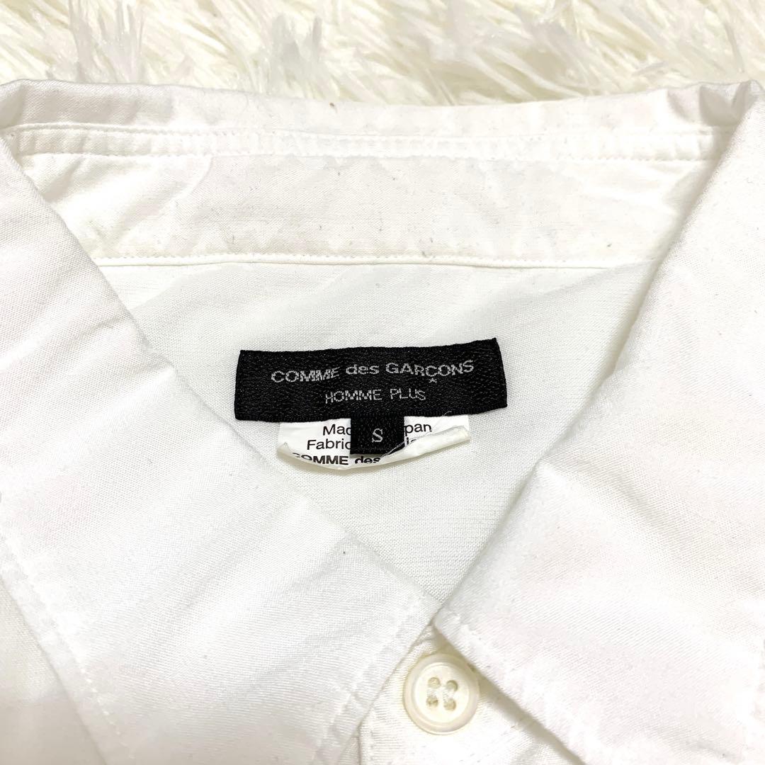 【オルランド期・未使用級】コムデギャルソンオムプリュス ホワイトフリルシャツ S