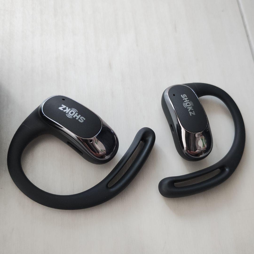 SHOKZ OPENFIT AIR ワイヤレスイヤホン ブラック 充電ケース付き