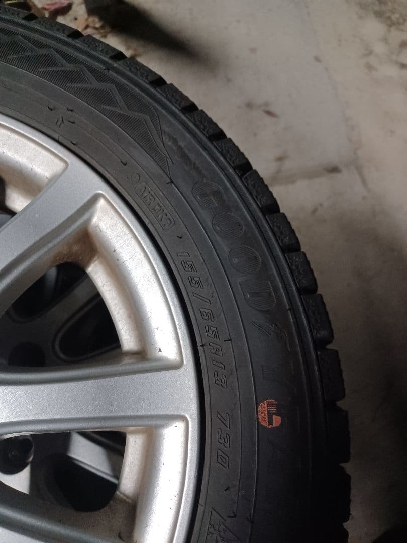 ★スタッドレスタイヤセット4本155/65R13 アイスナビ7★バリ溝！22年製