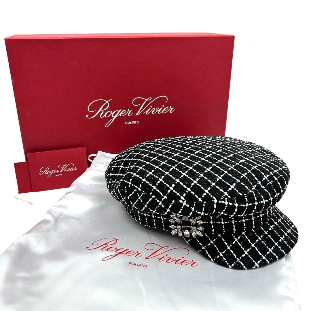 【希少】美品 ロジェヴィヴィエ ツイード ベレー帽 ワークキャップ ハット