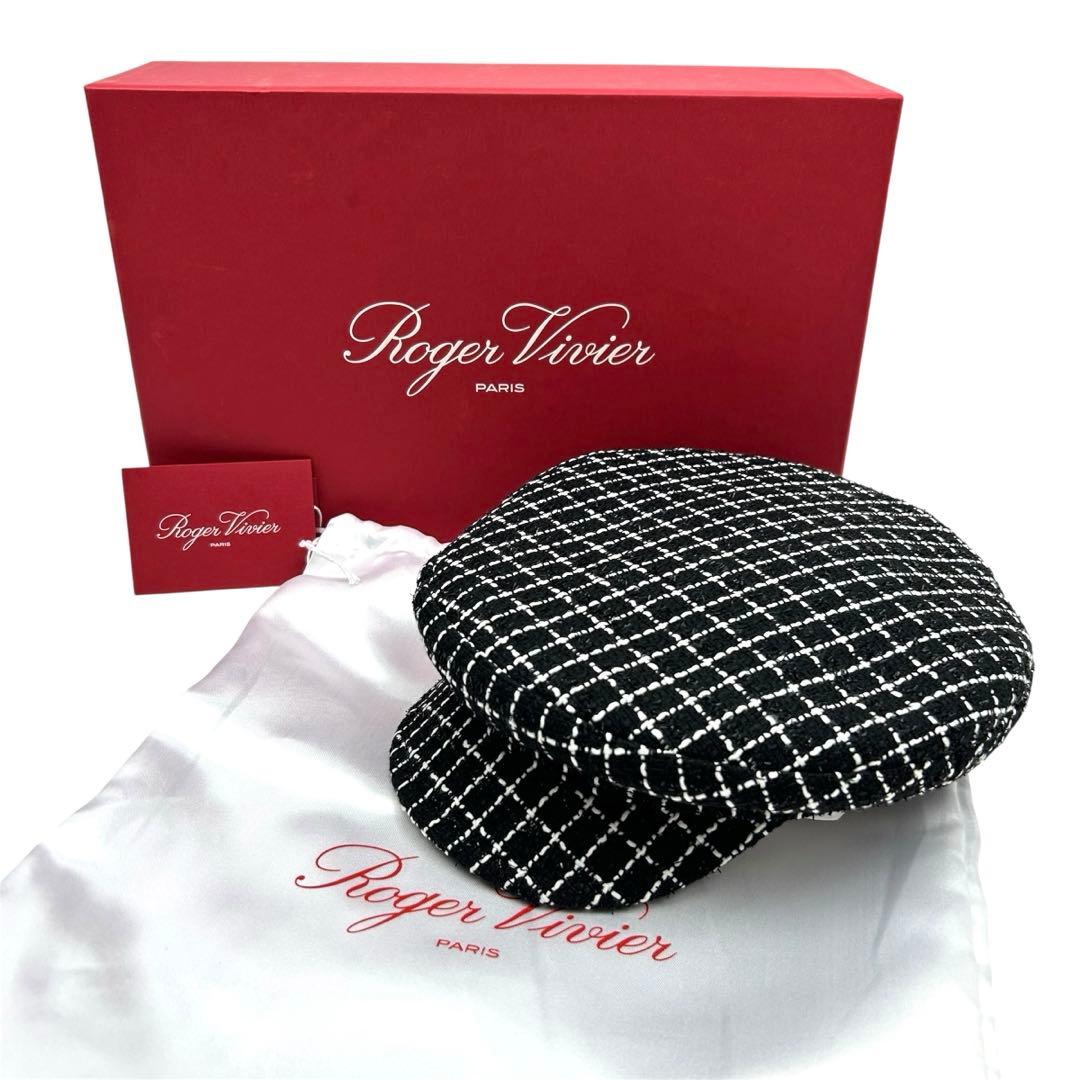 【希少】美品 ロジェヴィヴィエ ツイード ベレー帽 ワークキャップ ハット