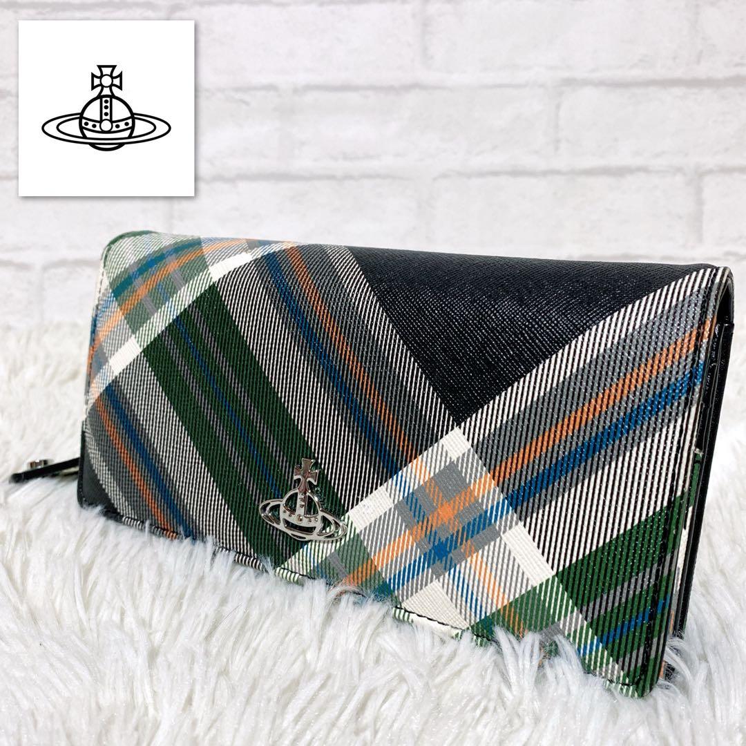 未使用級✨Vivienne Westwood DERBY 長財布タータングリーン