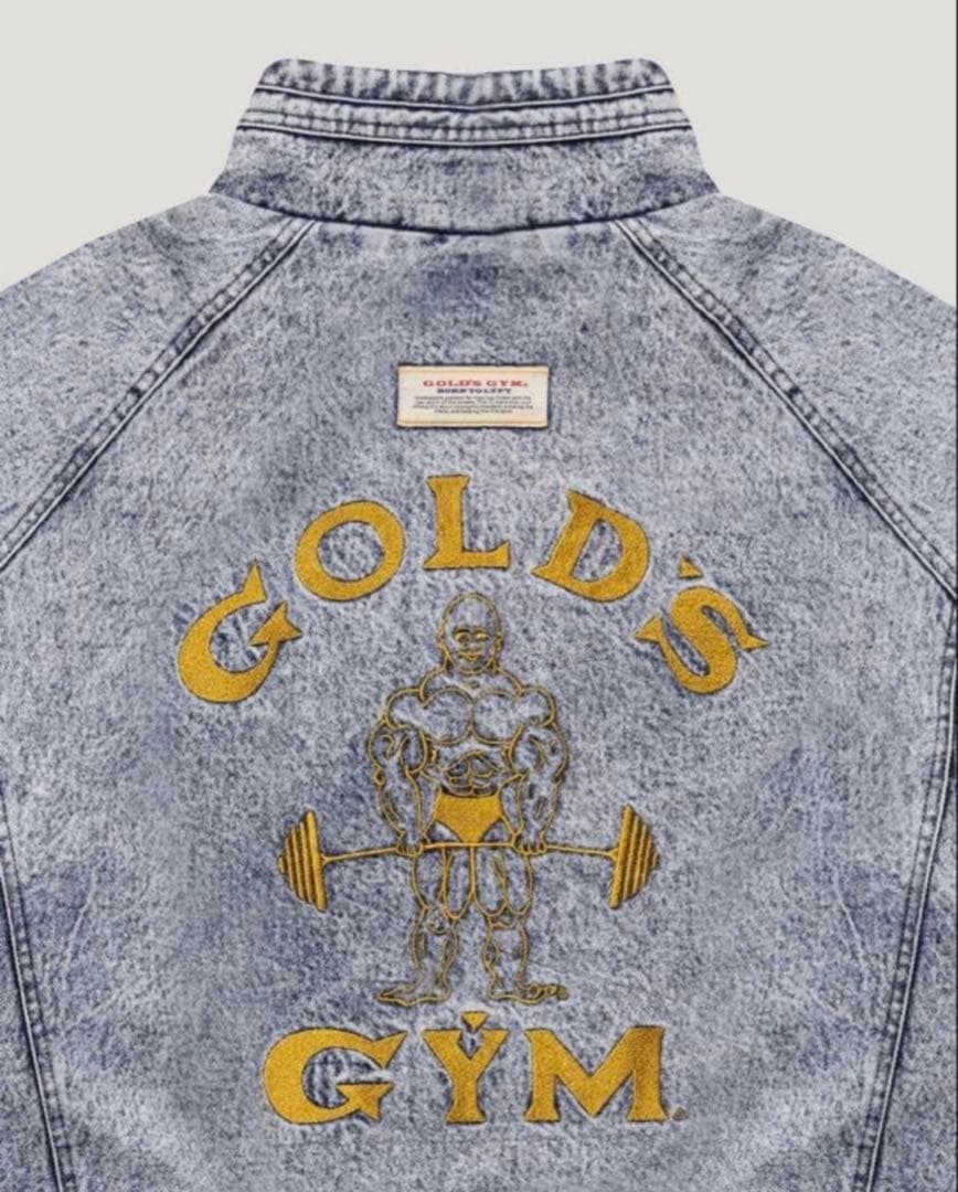 LÝFT GOLD'S GYM OVERSIZE DENIM JACKET L