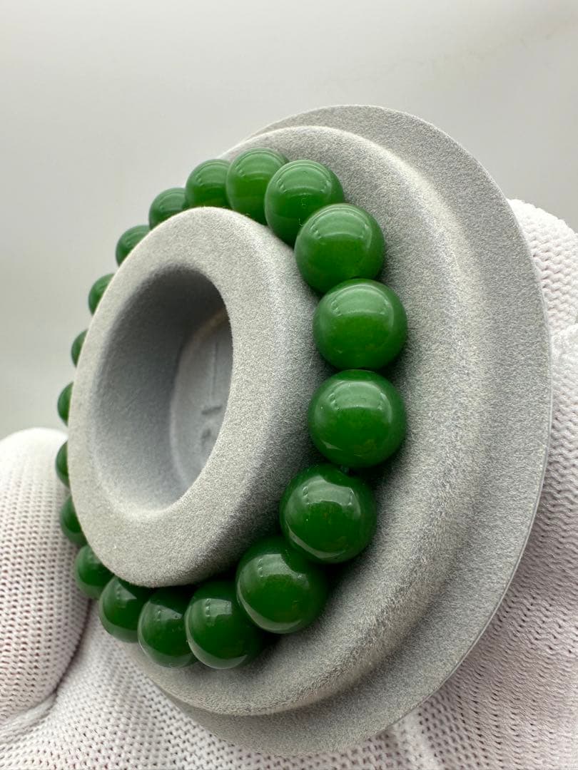 ☆天然☆極上品 極潤糸魚川翡翠美麗☆ろうかん質☆ブレスレット【新品】
