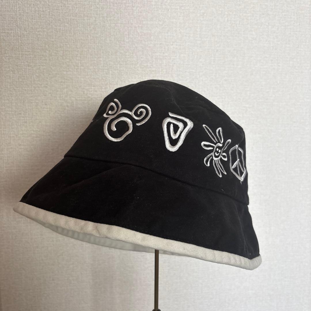 00s Disney mickey peace love バケットハット