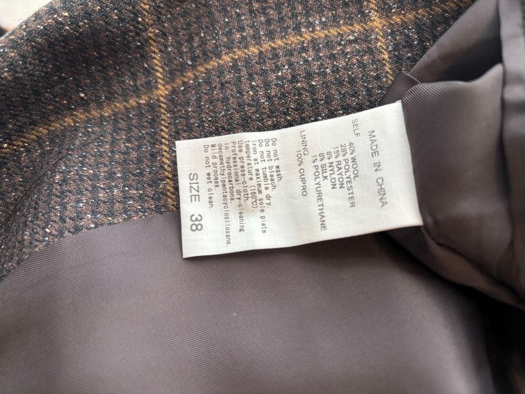 《完売》【ADAM ET ROPE'】ダブルブレストツイード＆チェックジャケット