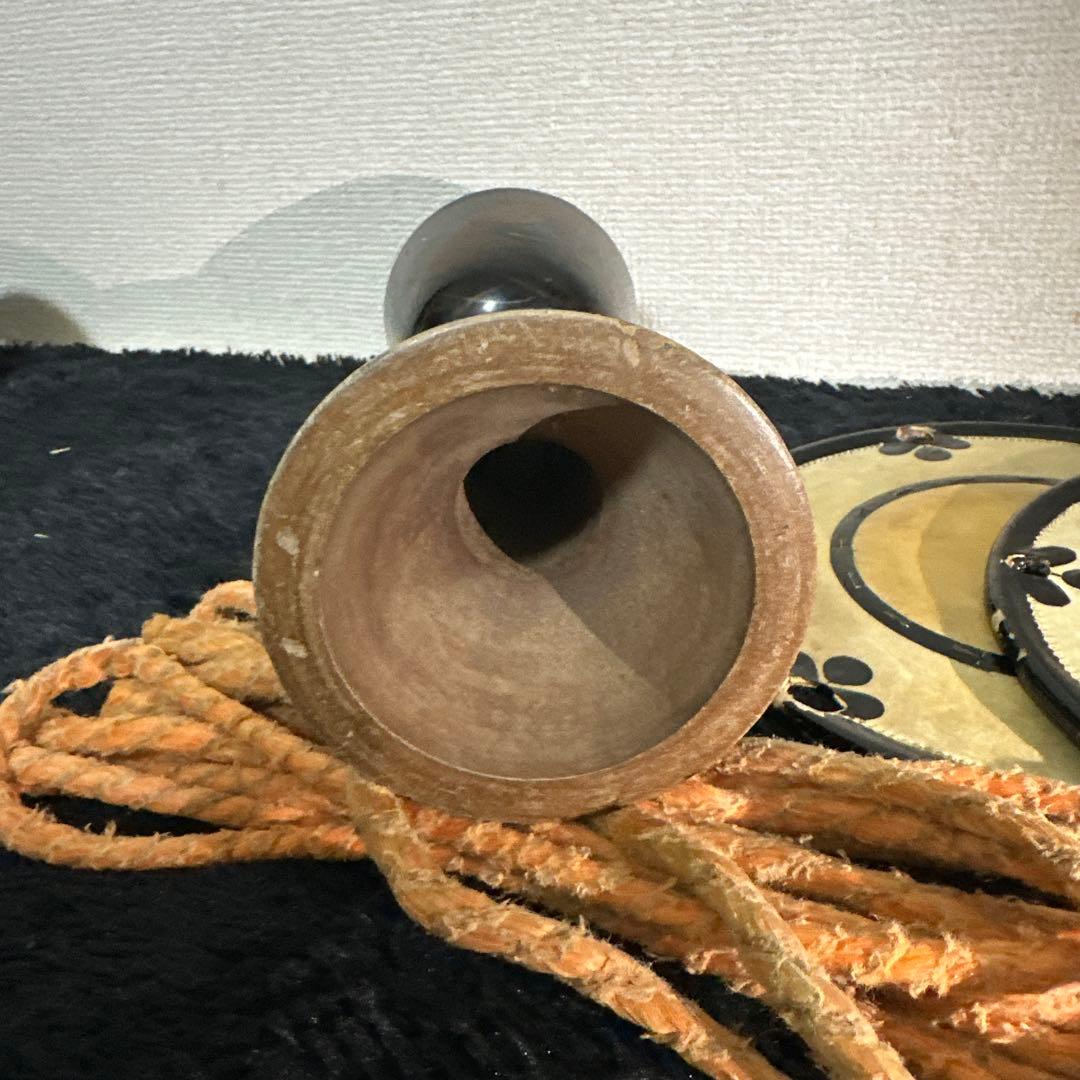 和楽器 小鼓 アンティーク ビンテージ 年代物 太鼓 雅楽 金蒔絵 打楽器