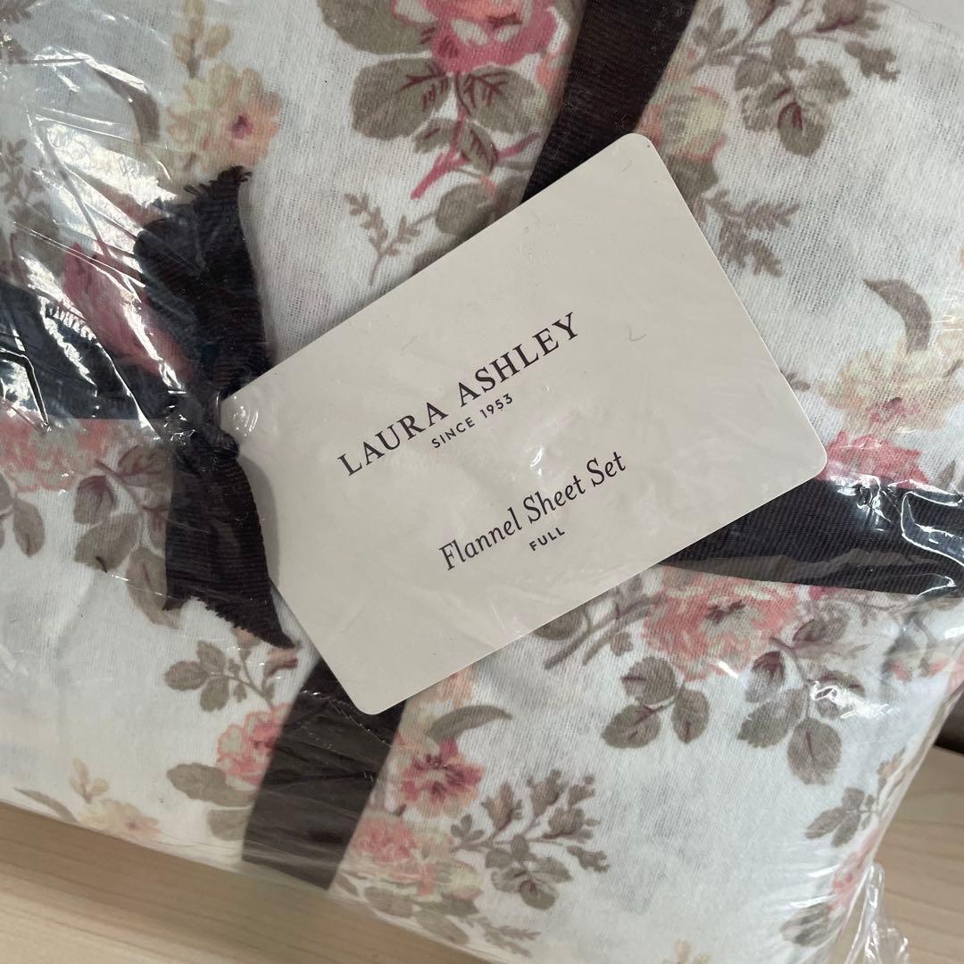 ローラアシュレイ　フランネルシーツ　4点セット　フルサイズ　S1329