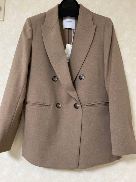 【セットアップ】studiousハイストレッチダブルブレストJK+テーパードPT