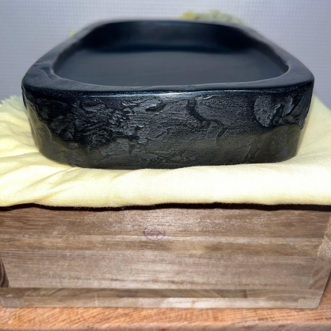 ⭕️雨畑硯　峯硯堂　名工　雨宮峯硯　新品美品　天然硯　四六寸大