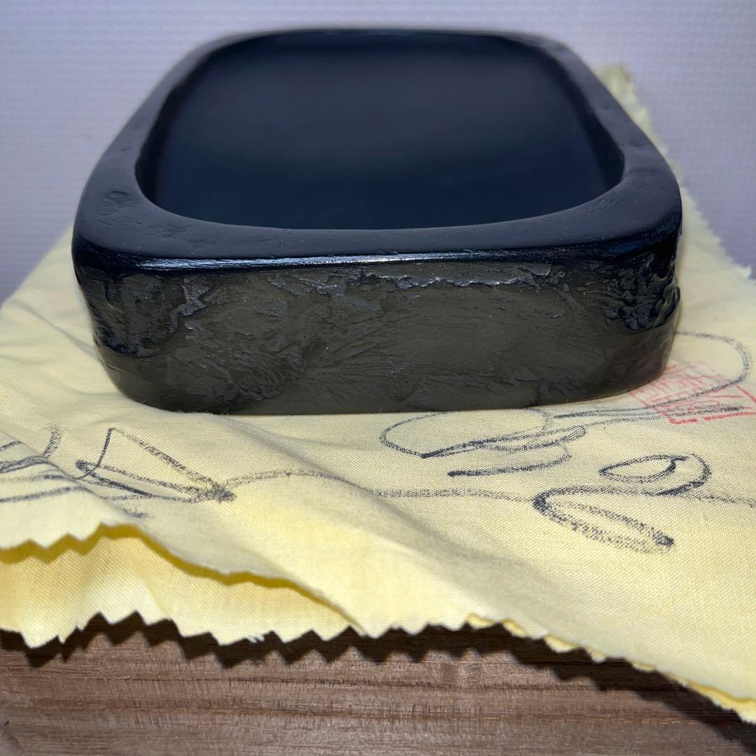 ⭕️雨畑硯　峯硯堂　名工　雨宮峯硯　新品美品　天然硯　四六寸大