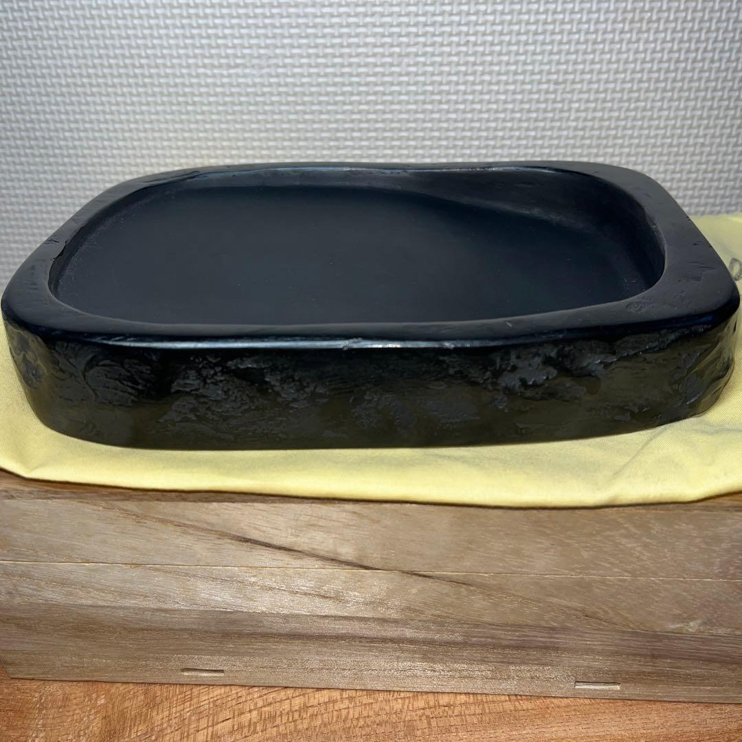 ⭕️雨畑硯　峯硯堂　名工　雨宮峯硯　新品美品　天然硯　四六寸大