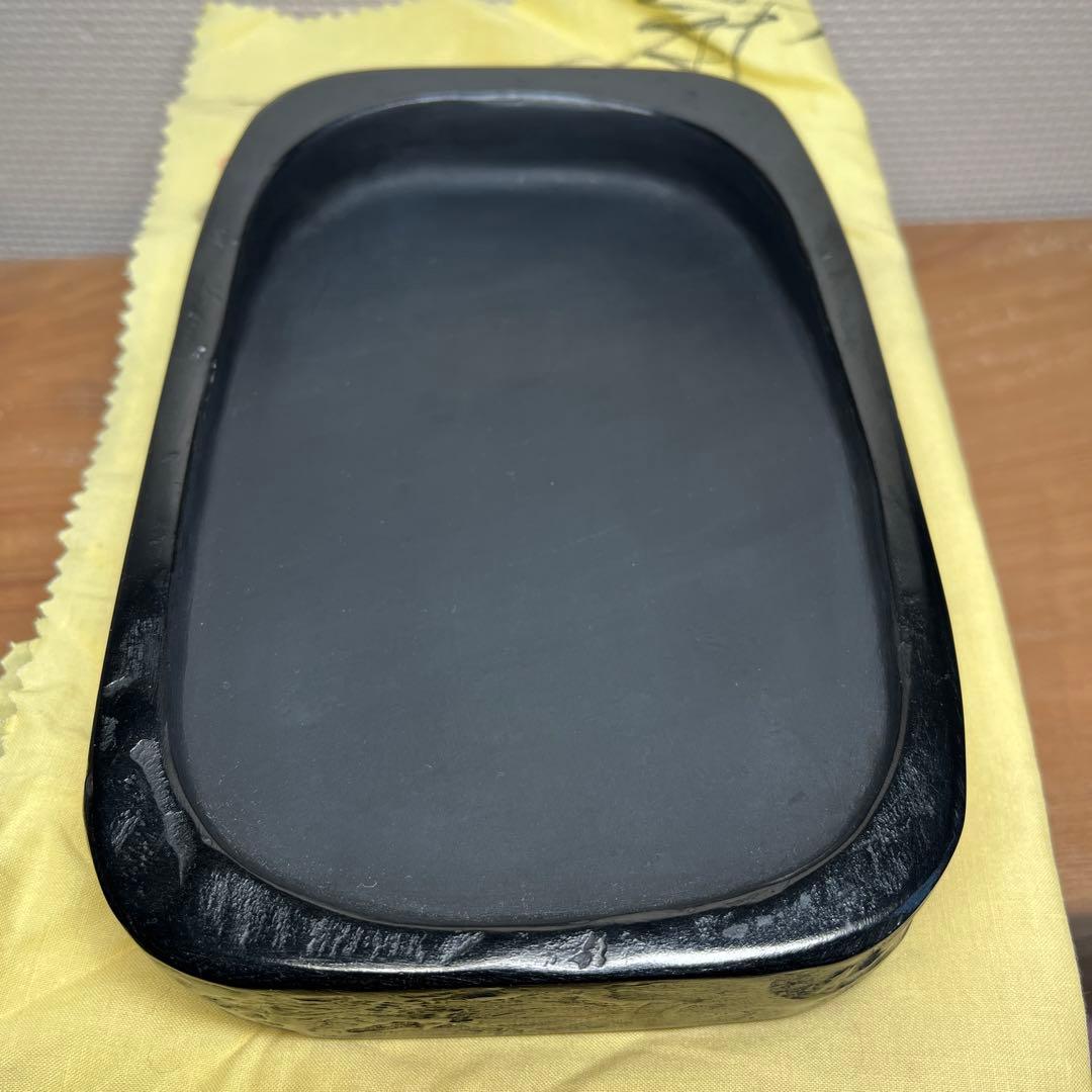 ⭕️雨畑硯　峯硯堂　名工　雨宮峯硯　新品美品　天然硯　四六寸大