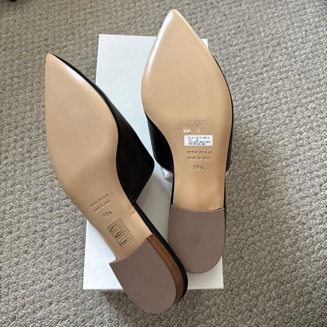 未使用 TOMORROWLAND イタリア製靴 ブラック 38.5