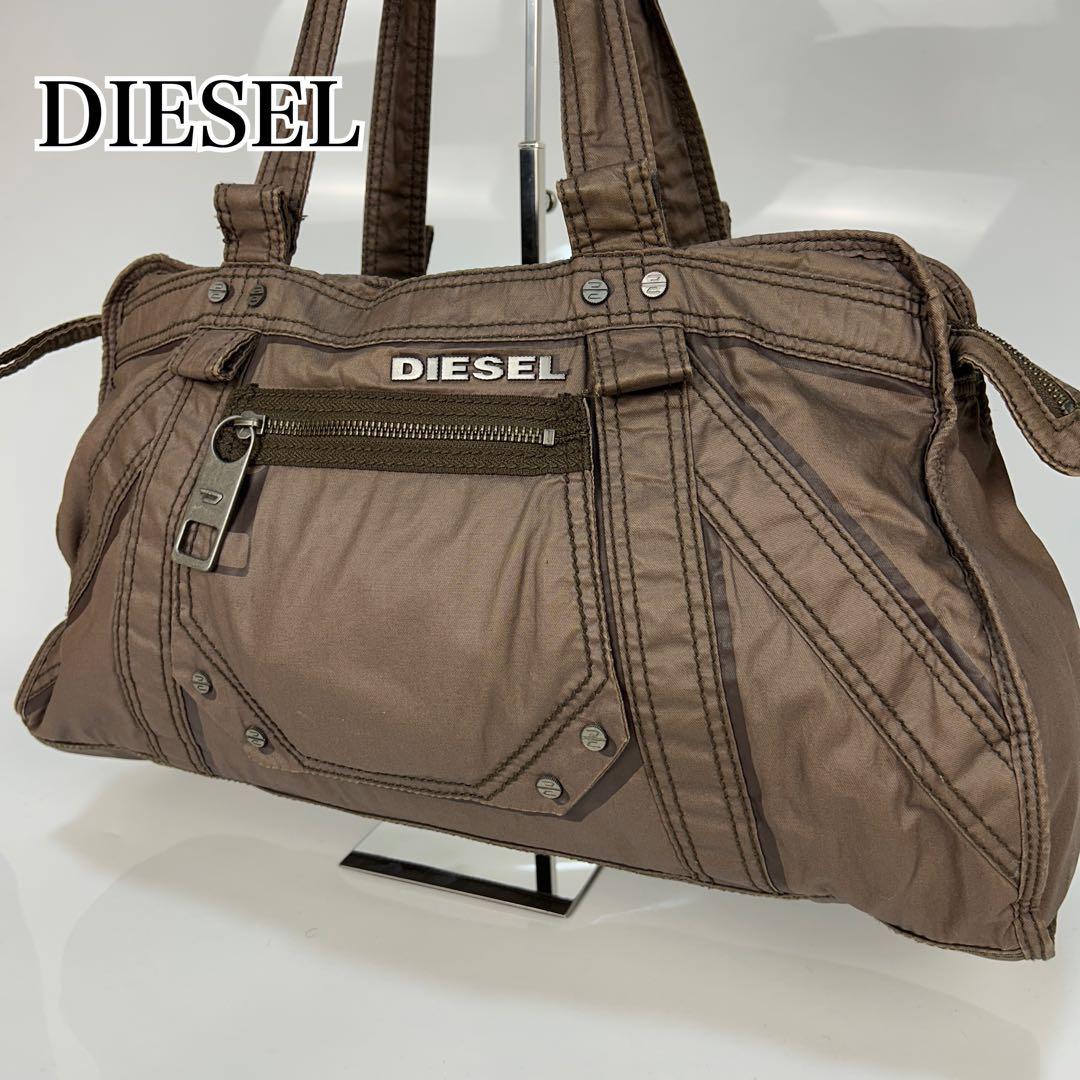 ディーゼル　DIESEL　トートバッグ　アーカイブ　Y2K　00s　メタルロゴ
