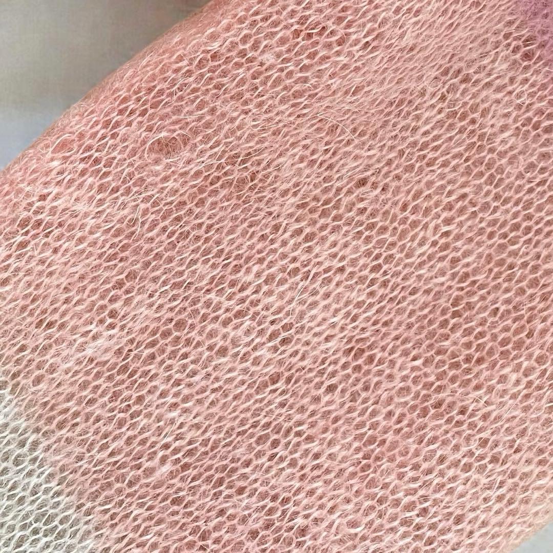 ERMANNO SCERVINO モヘヤ混ニット　カーディガン ストール一ピンク