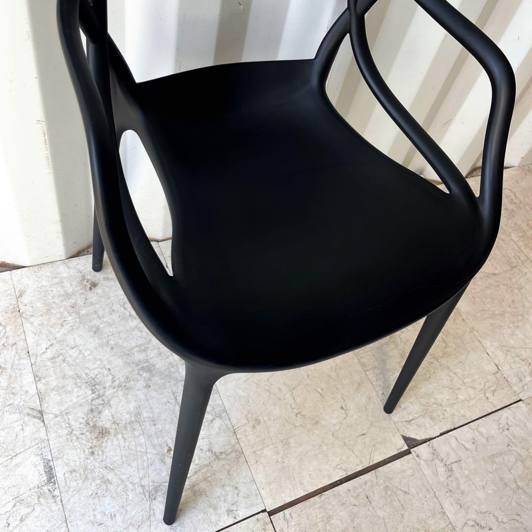 取付無料！カルテル マスターズチェア ブラックスタッキング ダイニングチェア