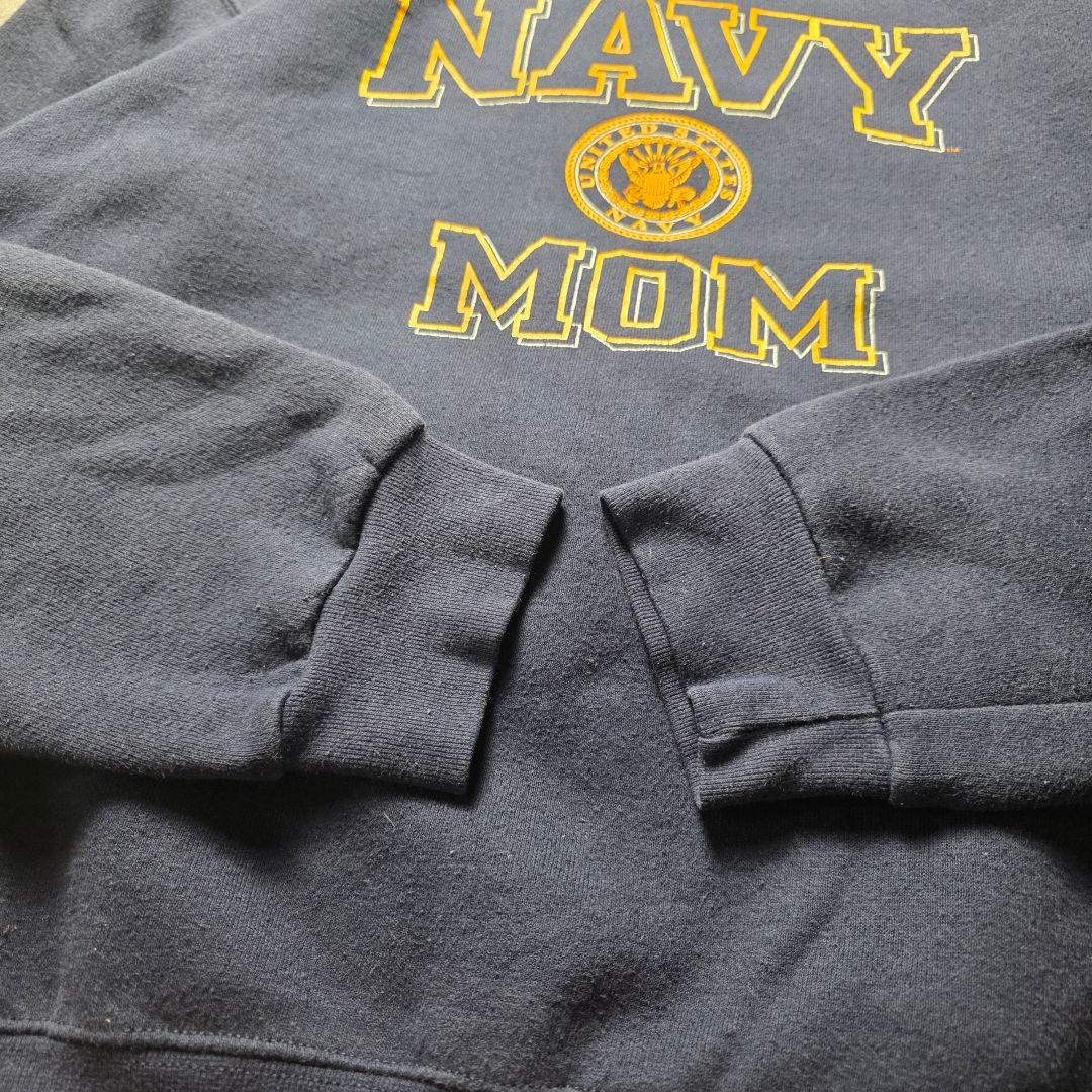 90sSOFFEソフィーU.S.NAVYアメリカ海軍前Vスウェットトレーナー紺L