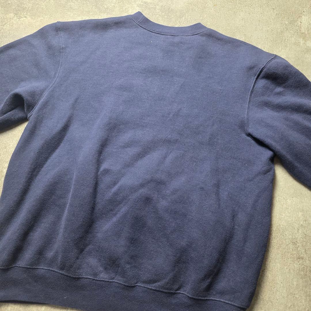 90sSOFFEソフィーU.S.NAVYアメリカ海軍前Vスウェットトレーナー紺L