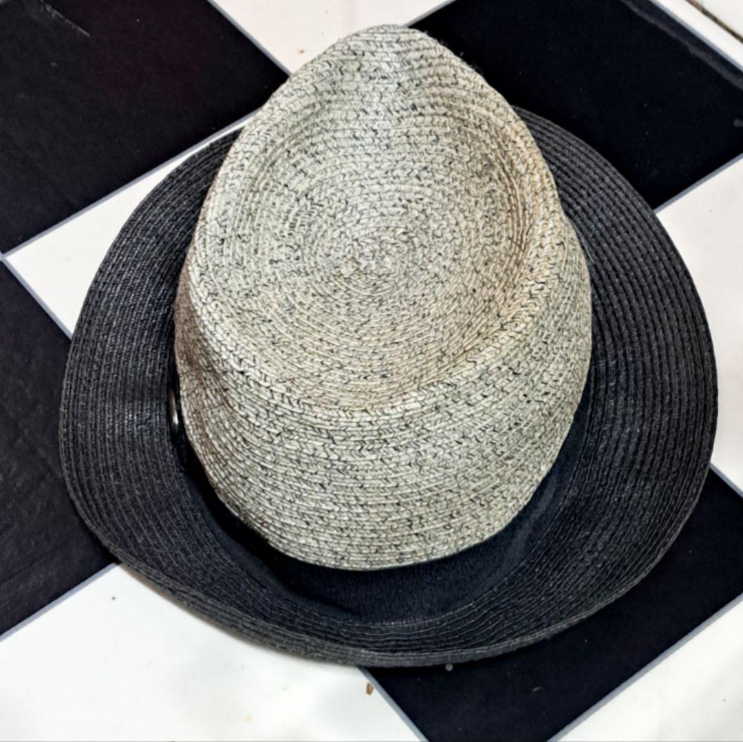 Borsalino ボルサリーノ　バイカラー　中折れ　ペーパーハット　59