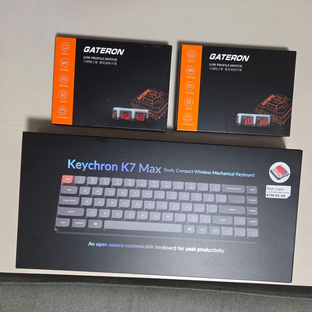 Keychron K7 Max バナナ軸 + 赤軸