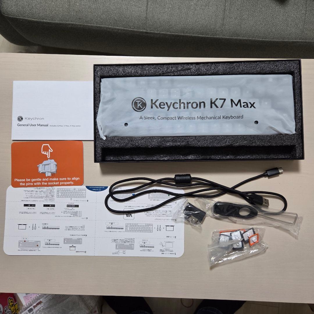 Keychron K7 Max バナナ軸 + 赤軸