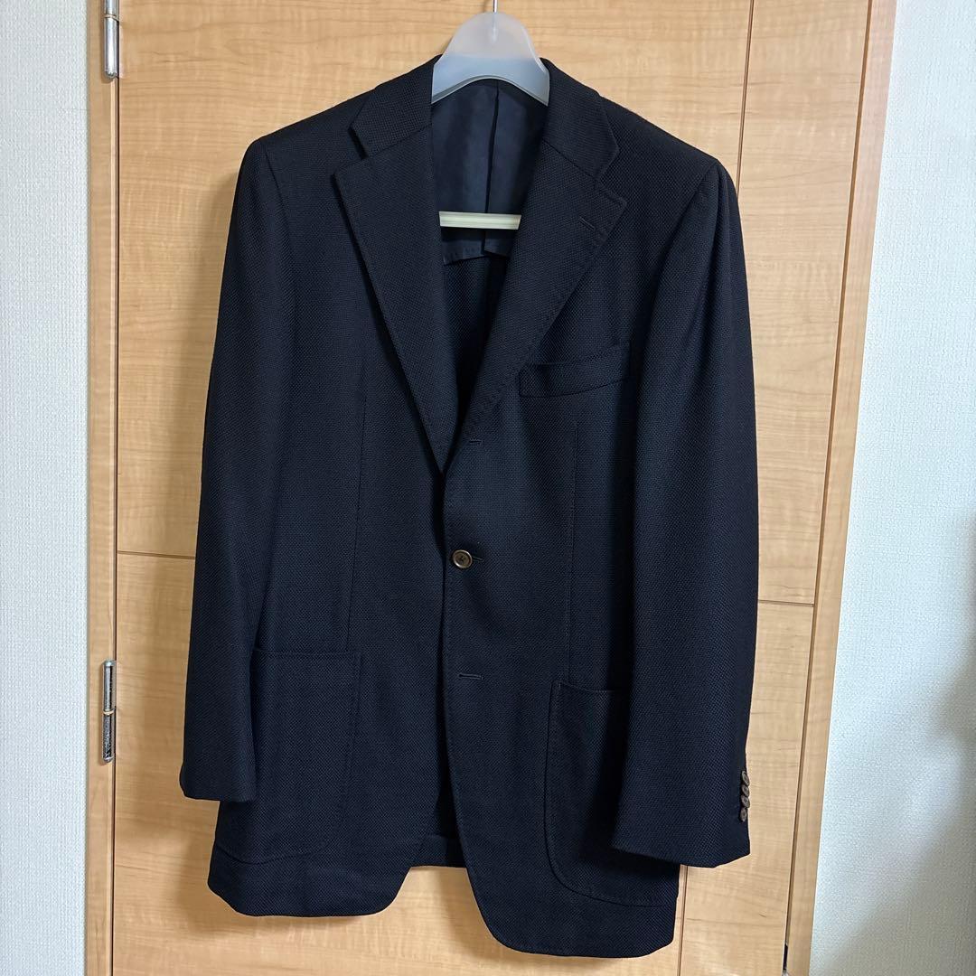 トゥモローランド　ブラック　ウールジャケット　サイズ50 ロロピアーナ生地