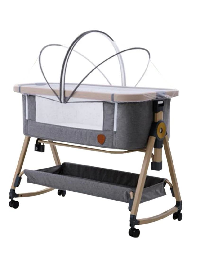 HZDMJ　グレー　ベビーベッド