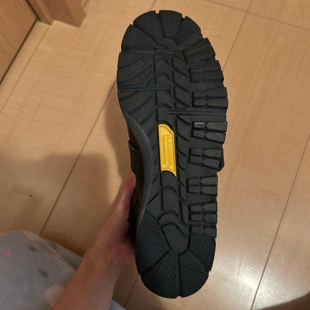 バイク用 黒いバックル付きブーツ