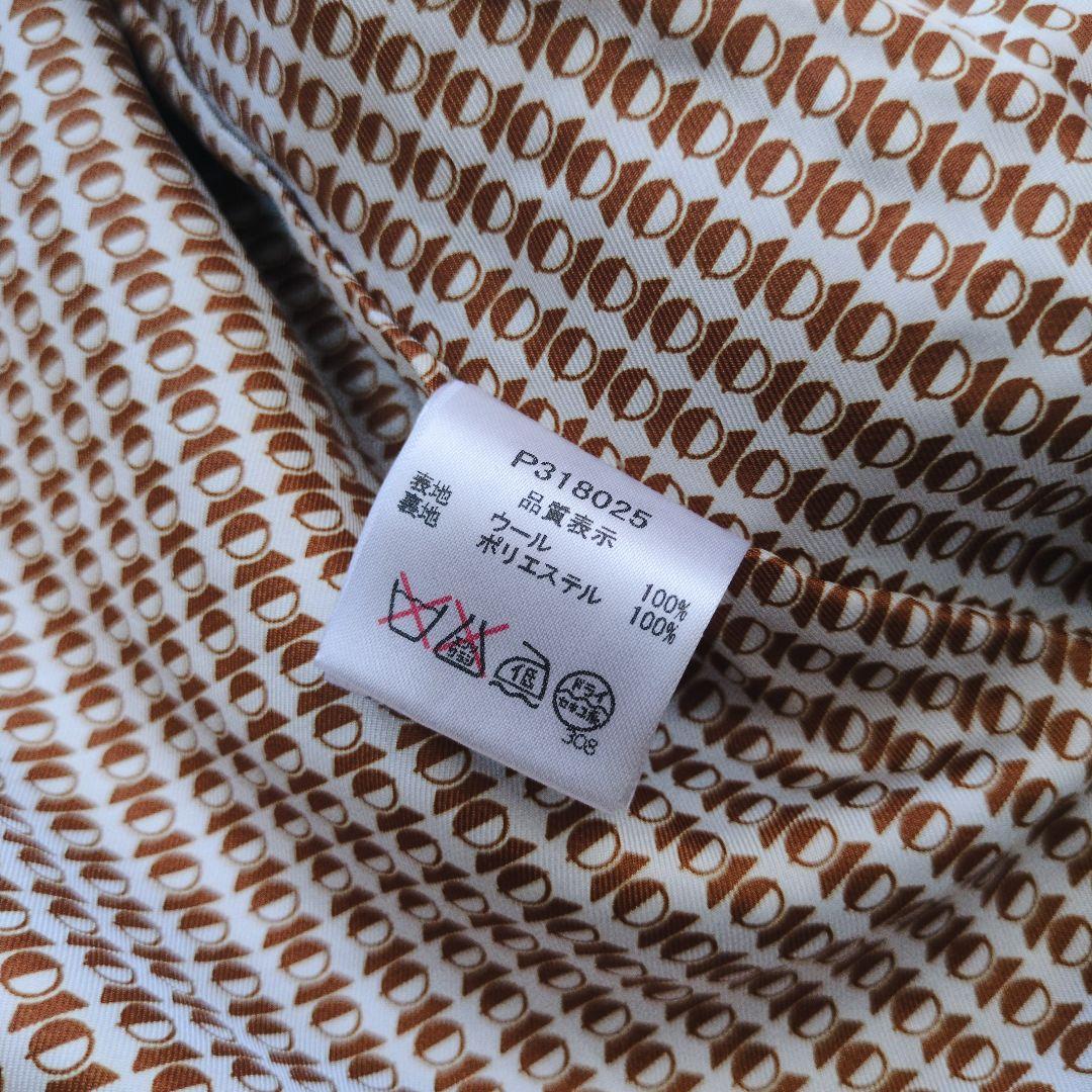 ピッコーネ　マント風　Aライン　ウールコート　軽量　バイカラー